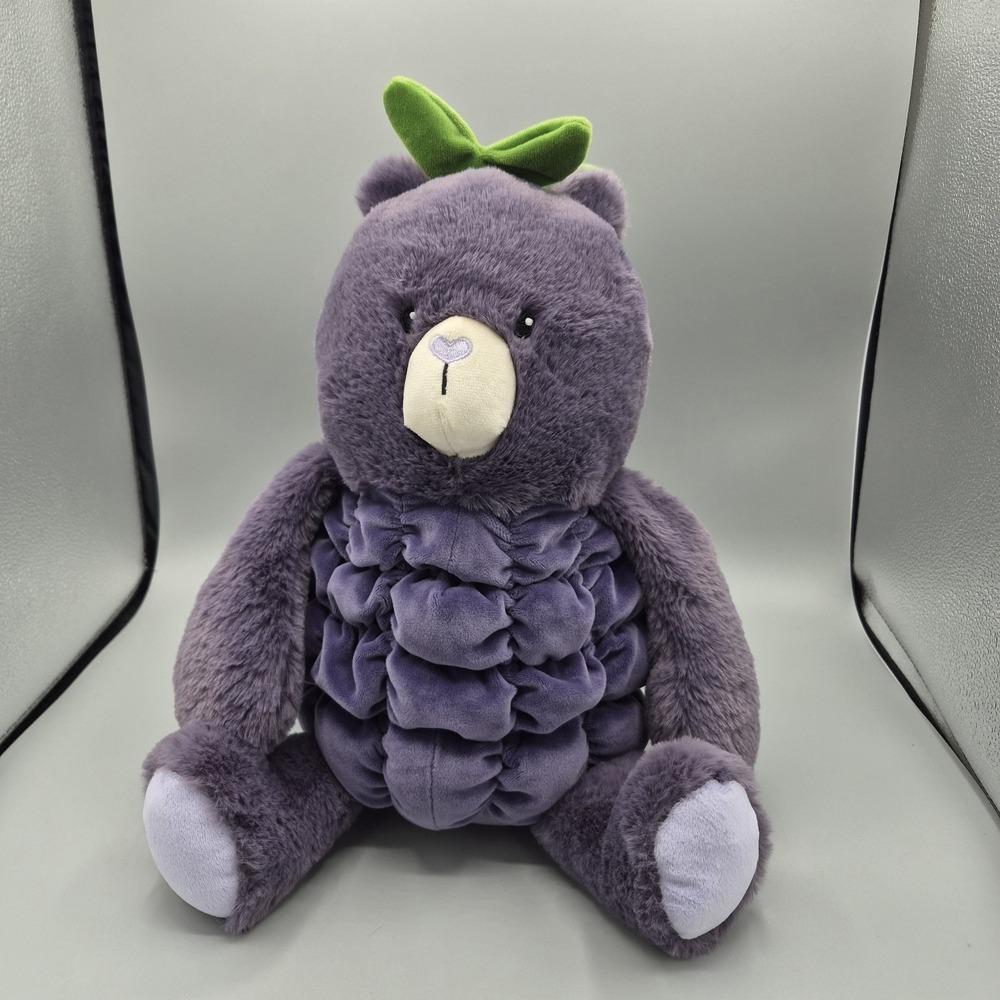 Giggle Scape Purple Blackberry Fruit Bear Plush Stuffed Animal Very Soft